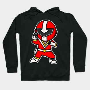 FiveRed Chikyuu Sentai Fiveman Chibi Style Kawaii Hoodie